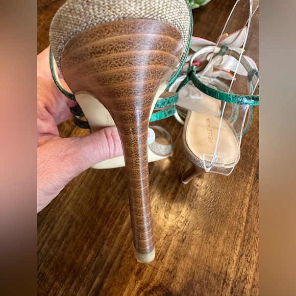 Pelle Moda | Suede 3D Flower High Heel Sandals - Picture 5 of 8